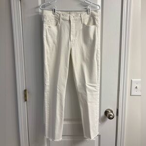 Mother White Dazzler Midrise Ankle Jeans sz 30